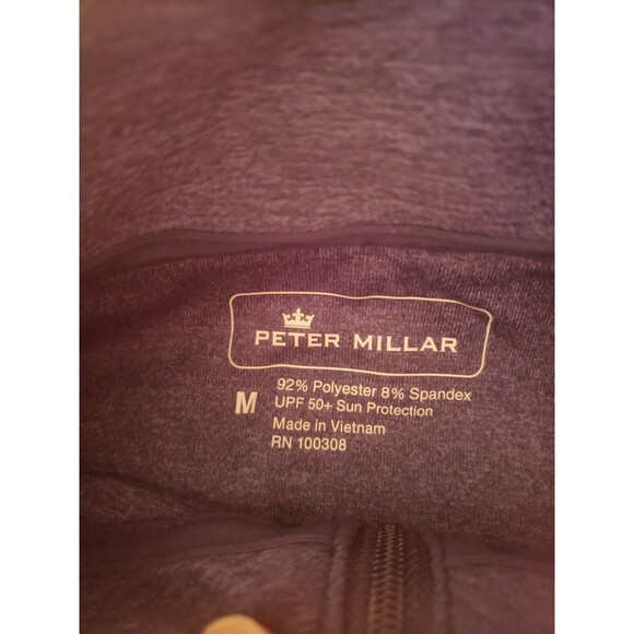 Peter Millar Women Size M Blue 1/4 Zip Golf Pull Over Pinehurst US Open UPF 50+ - Picture 2 of 10